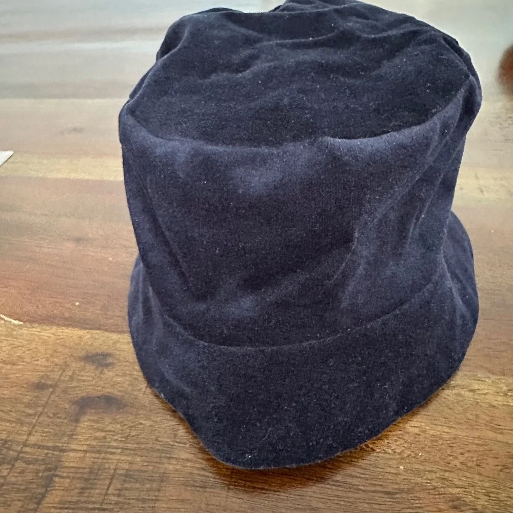 Rothschild Coat Set Girls 3T Navy Blue Vintage Wool Velvet Cape Hat Embroidery - Picture 13 of 15